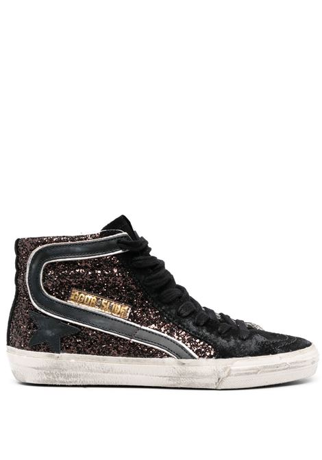 Black glitter shop high top sneakers